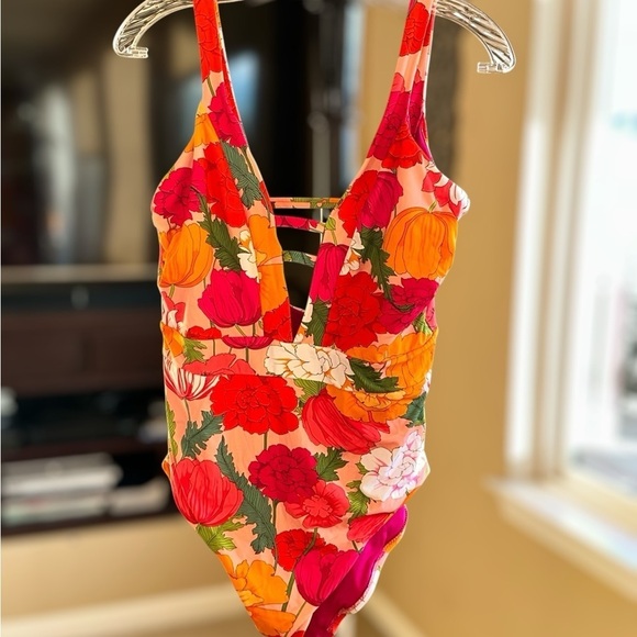 Trina Turk Sunny Bloom Floral Kimono Cover-Up and One Piece Swim Suit Set - Picture 3 of 10